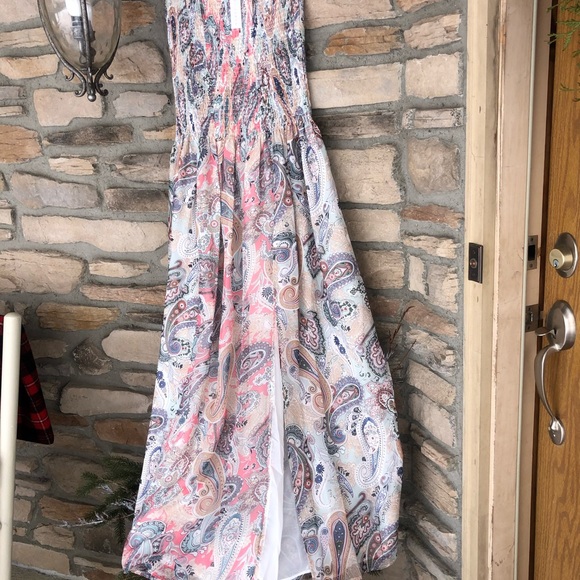 Soieblu Dresses & Skirts - NWT Soieblu Baltic Born Strapless Paisley Print Maxi Dress Pastel Size Large